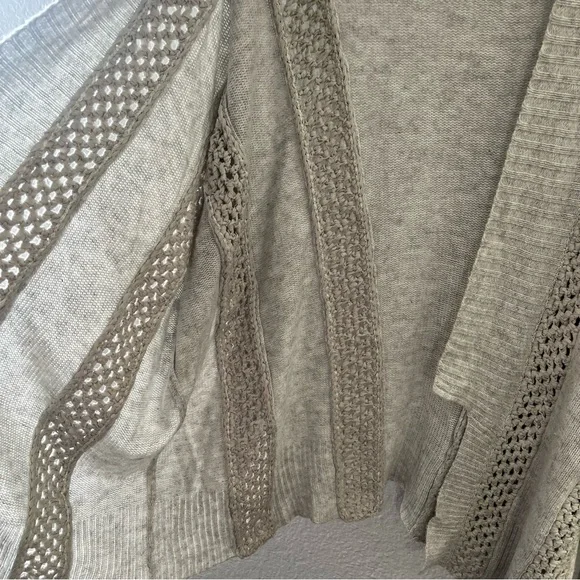 Sundance Light Grey Open Front Knit Cardigan Size XL - Picture 15 of 16